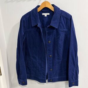 Liz Claiborne Cobalt Blue Corduroy Jacket